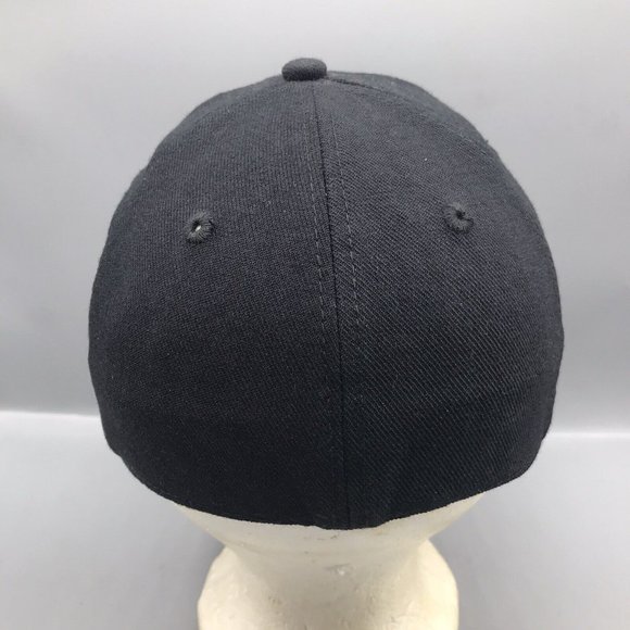 NEW OTTO FLEX BLACK S/M HAT CAP 6 PANEL LOW PROFILE STRUCTURED STRECH 11-196 - Picture 3 of 6